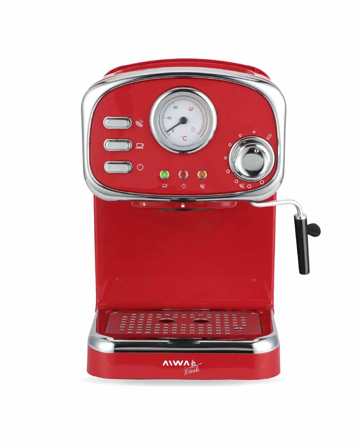 Cafetera Expresso Aiwa con espumador AWK-CE200R